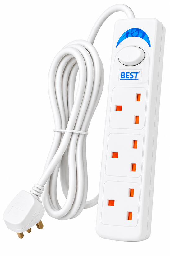 چندراهی برق BEST مدل BT-5203-5 کابل ۵ متری با کلید روشن و خاموش(با کیفیت)